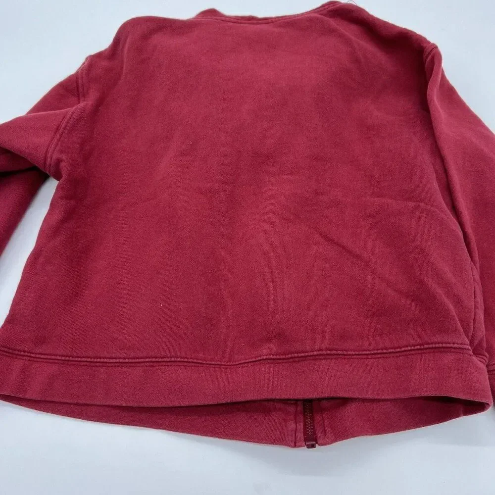Walt Disney World Kids Medium Maroon Hooded Zip Up Jacket 1971-Disney Tag